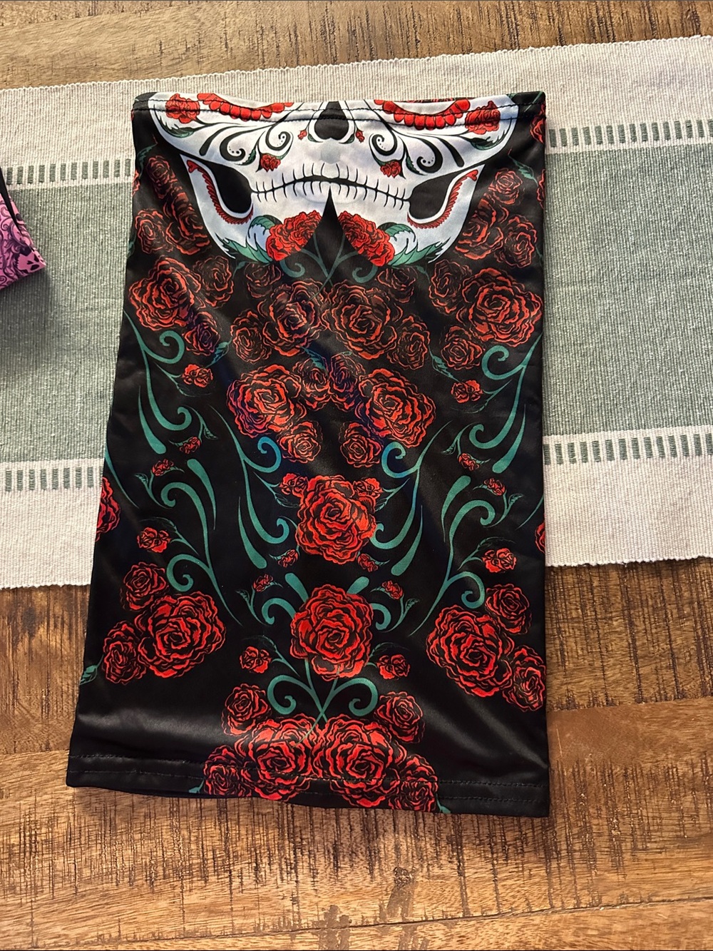 Women’s Black Floral Skull neck gaiter cold weather gear